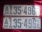 MATCHED PAIR OF 1928 MINNESOTA LICENSE PLATES-NICE ORIGINAL