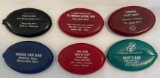 LOT OF (6) ADVERTISING POCKET COIN HOLDERS