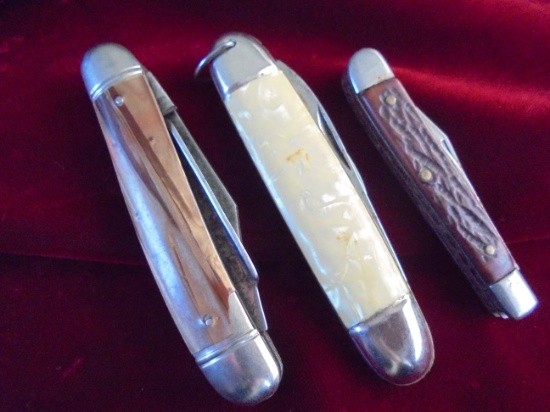 3 OLD POCKET KNIVES-ONE IS MADE IN IRELAND