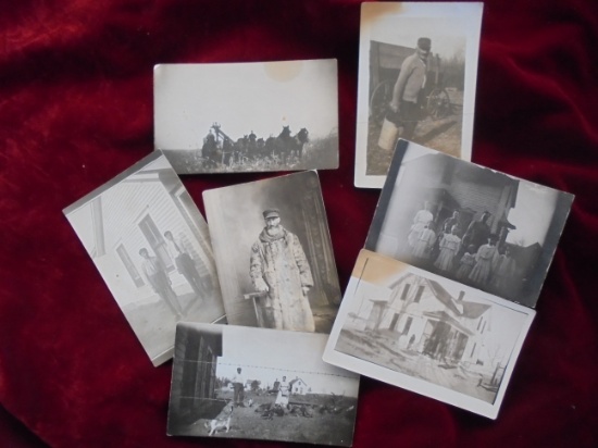 (7) OLD REAL PHOTO POST CARDS THAT ARE FARM RELATED