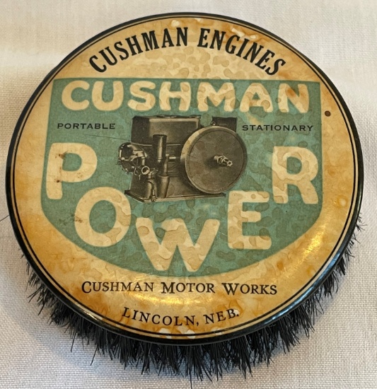 CUSHMAN ENGINE - CUSHMAN MOTOR WORKS - LINCOLN, NEBRASKA - ADVERTISING BRUSH