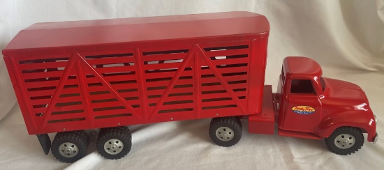 TONKA TOYS - METAL LIVESTOCK SEMI TRUCK & TRAILER