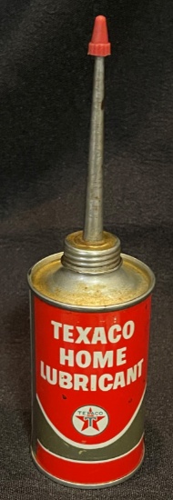 "TEXACO HOME LUBRICANT" ADVERTISING OIL TIN