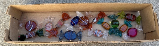 Vintage Glass Fancy Candy Ornaments