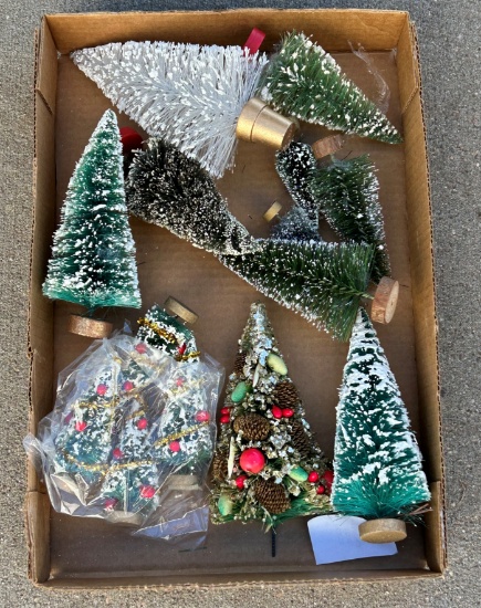 Box Lot of Decorative Christmas Trees