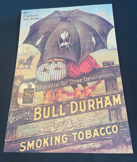 "Bull Durham Smoking Tobacco" - Advertising Poster