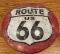 ROUTE 66 BUTTON SIGN - REPRODUCTION SIGN