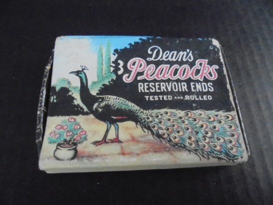 OLD DEAN'S PEACOCK ADVERTISING BOX FOR CONDOMS