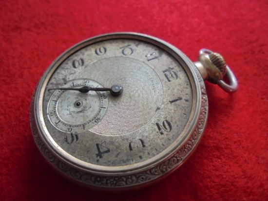 OLD "ILLINOIS POCKET WATCH" SOLD FOR PARTS OR RESTORATION