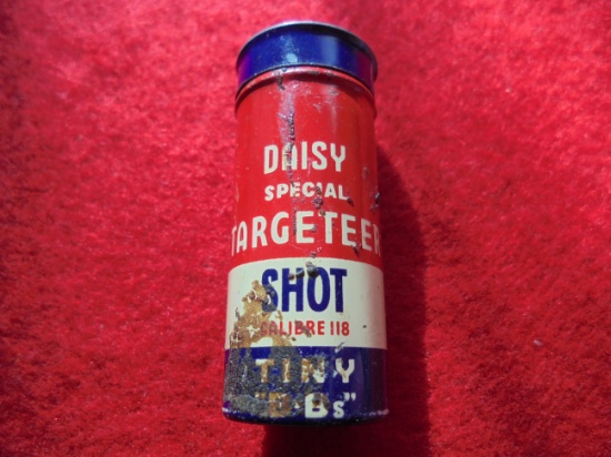 OLD "DAISY SPECIAL TARGETER" SHOT TIN WITH "B-B'S"