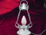 OLD CAST ALUMINUM TABLE LAMP-