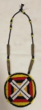 BEADED NECKLACE - COLORFUL  -- MEDICINE WHEEL STYLE