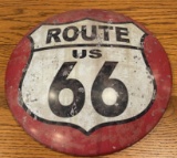 ROUTE 66 BUTTON SIGN - REPRODUCTION SIGN