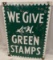 S & H GREEN STAMPS - DOUBLE SIDED PORCELAIN SIGN