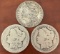 (3) US MORGAN SILVER DOLLARS - NEW ORLEANS MINTED