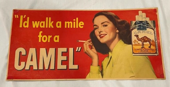 1948 "I'D WALK A MILE FOR A CAMEL" POSTER