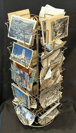 POSTCARD STORE DISPLAY ROTATING RACK