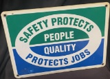 SAFETY PROTECTS PEOPLE - SIGN