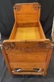 OAK WOODEN CHILD'S CRADLE ** NO SHIPPING **