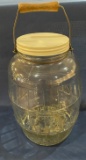 LARGE BAIL HANDLED GLASS JAR