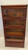 GLOBE-WERNICKE CO. - 4 SECTION STACKABLE BOOK CASE - UNIQUE SIZE ** NO SHIPPING **