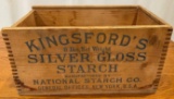 KINGSFORD'S SILVER GLOSS STARCH - WOODEN CRATE