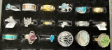 GROUP OF (18) FASHION RINGS