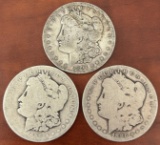 (3) US MORGAN SILVER DOLLARS - NEW ORLEANS MINTED