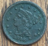1846 UNITED STATES BRAIDED HAIR LARGE CENT
