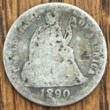 1890 UNITED STATES SEATED LIBERTY DIME