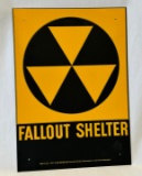 FALLOUT SHELTER SINGLE SIDED SIGN