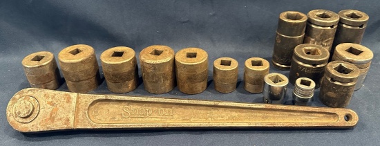 RARE Snap-On 5/8" Drive Ratchet and Sockets