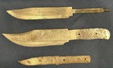(3) Fixed Blade Knife Blades for Restoration