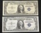 Series 1935 H and Series 1935 B $1 United States Silver Certificates -- Crisp Notes!