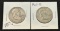 1957-D & 1963-D Franklin Silver Half Dollars
