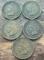 (5) 1909 Indian Head Cents -- Last Year of the Indian Head Cent