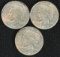 (3) Peace Silver Dollars - 1935-S & 1935