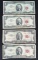 (4) United States $2 Red Seal Notes -- One Star Note