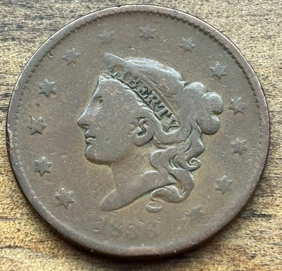 1836 United States Coronet Head Large Cent