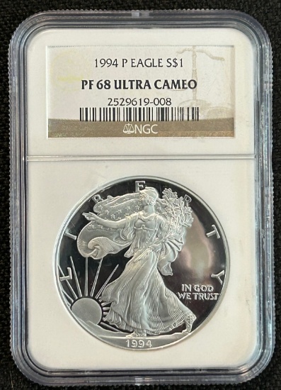 1994-P Proof American Silver Eagle - NGC PF68 Ultra Cameo