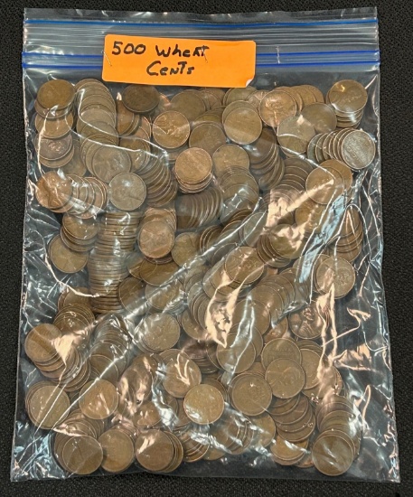 Bag of (500) Lincoln Wheat Cents