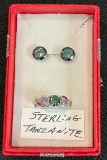 Beautiful Sterling Silver Ring & Earring Set
