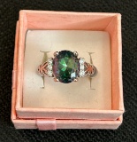 Beautiful Sterling Silver Ring With Colorful Stone