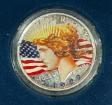 1922 Colorized Peace Silver Dollar