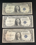 (3) Series 1935-D $1 Silver Certificates