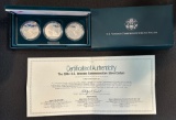 1994 U.S. Veterans Commmorative Silver Dollars -- Three Coin Proof Set