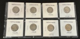 Lot of (8) United States Buffalo Nickels