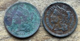 (2) 1865 United States Three Cent Nickels