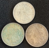 1921 P, D, & S Morgan Silver Dollars