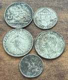 Group of (5) Silver Foreign Coins